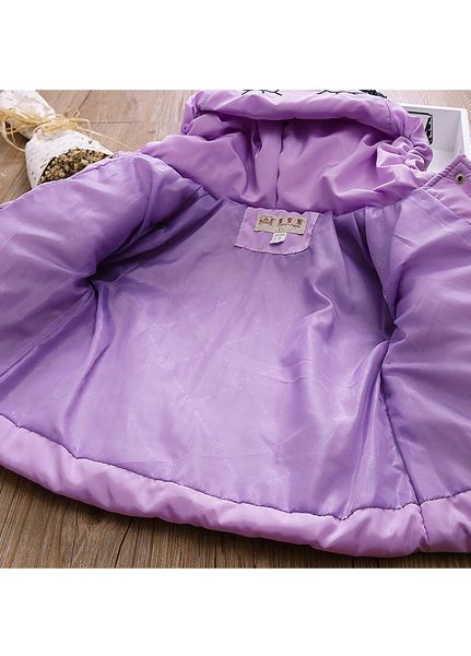 Демісезонна дитяча куртка для дівчинки Moda 104 см фіолетовий 70254030 фото