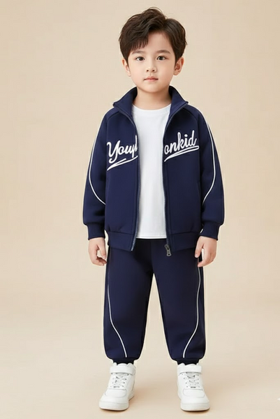 Дитячий спортивний костюм для хлопчика Youngkid кофта, штани 98 см синій 60582989 фото