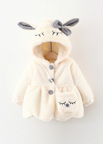 Дитяча шуба для дівчинки BYM kids 74 - 80 см біла 29494748 фото
