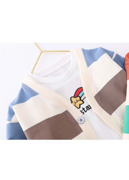 Детский костюм для мальчика Baby Shark 104 см белый 62443588 фото