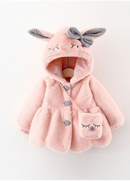 Детская шуба для девочки BYM kids 74 - 80 см пудровая 29494831 фото