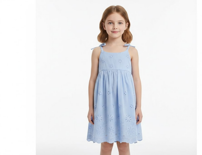 Детское платье для девочки Kiddy 92 см голубое 99963684 фото