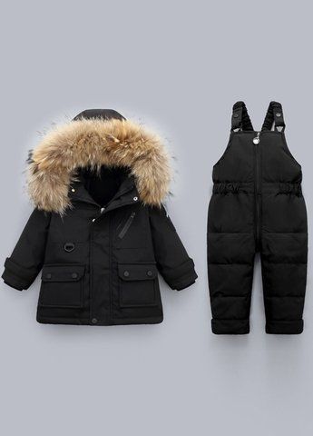 Зимовий дитячий комплект для хлопчика MinZu 98 см чорний 54672607 фото