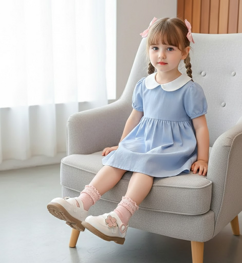 Дитячі туфлі для дівчинки Fashion kids 16 розмір бежеві 99444733 фото