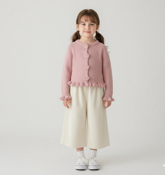 Детский костюм для девочки кардиган, брюки Sweet 80 см розовый 60583110 фото