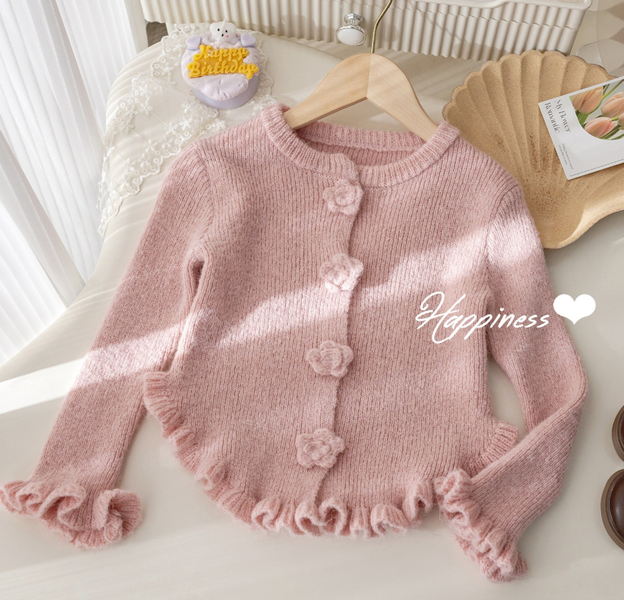 Детский костюм для девочки кардиган, брюки Sweet 80 см розовый 60583110 фото