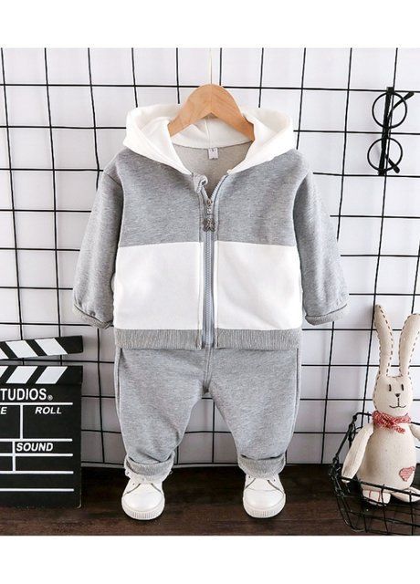 Спортивний дитячий костюм для хлопчика New Fashion 74 - 80 см сірий 35383895 фото