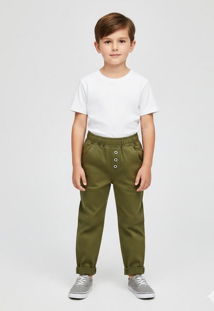 Детские брюки для мальчика WELLKIDS 128 см зеленые 66245299 фото