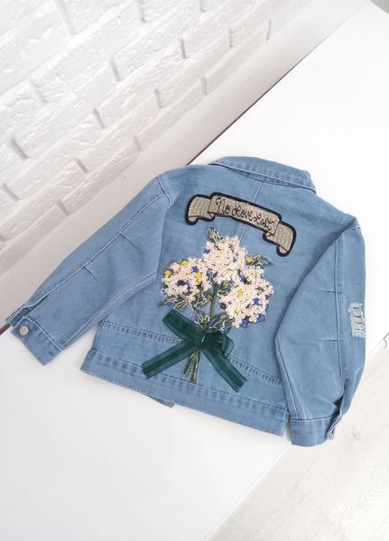 Дитяча куртка для дівчинки Zahrat Fashion 104 см блакитний 14574717 фото