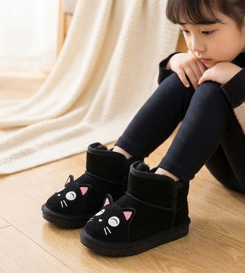 Зимові дитячі уггі для дівчинки HLB Fashion 22 розмір чорні 41709600 фото