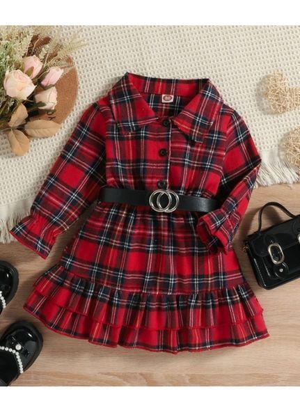 Детское платье для девочки Shein 104 см красный 75064582 фото