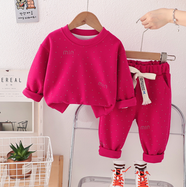 Детский костюм для девочки Mini 92 см розовый 99963662 фото